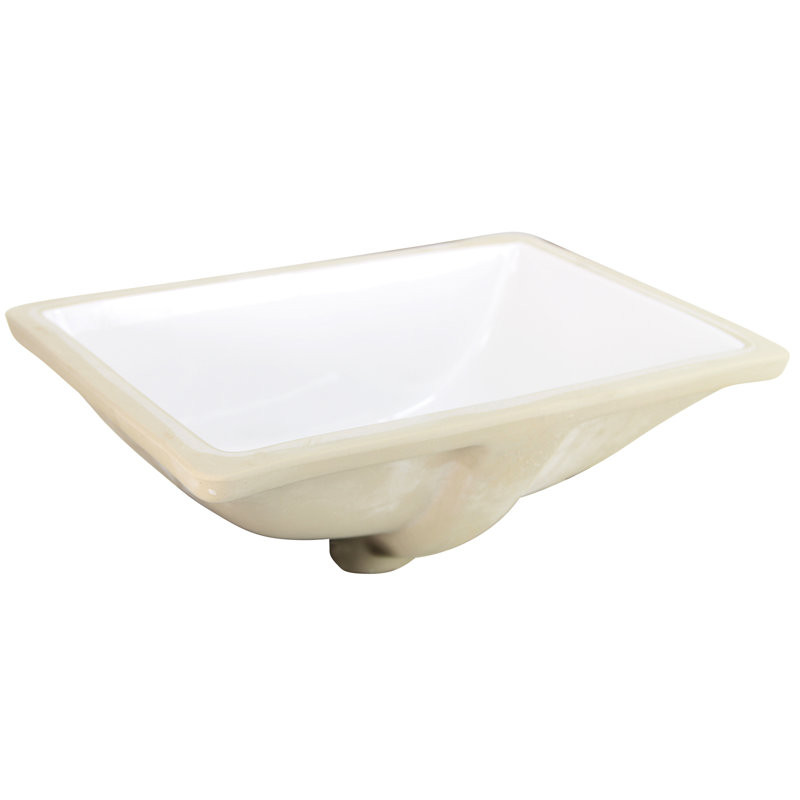 Nantucket Sinks Great Point 12.88'' Ceramic Rectangular Undermount
